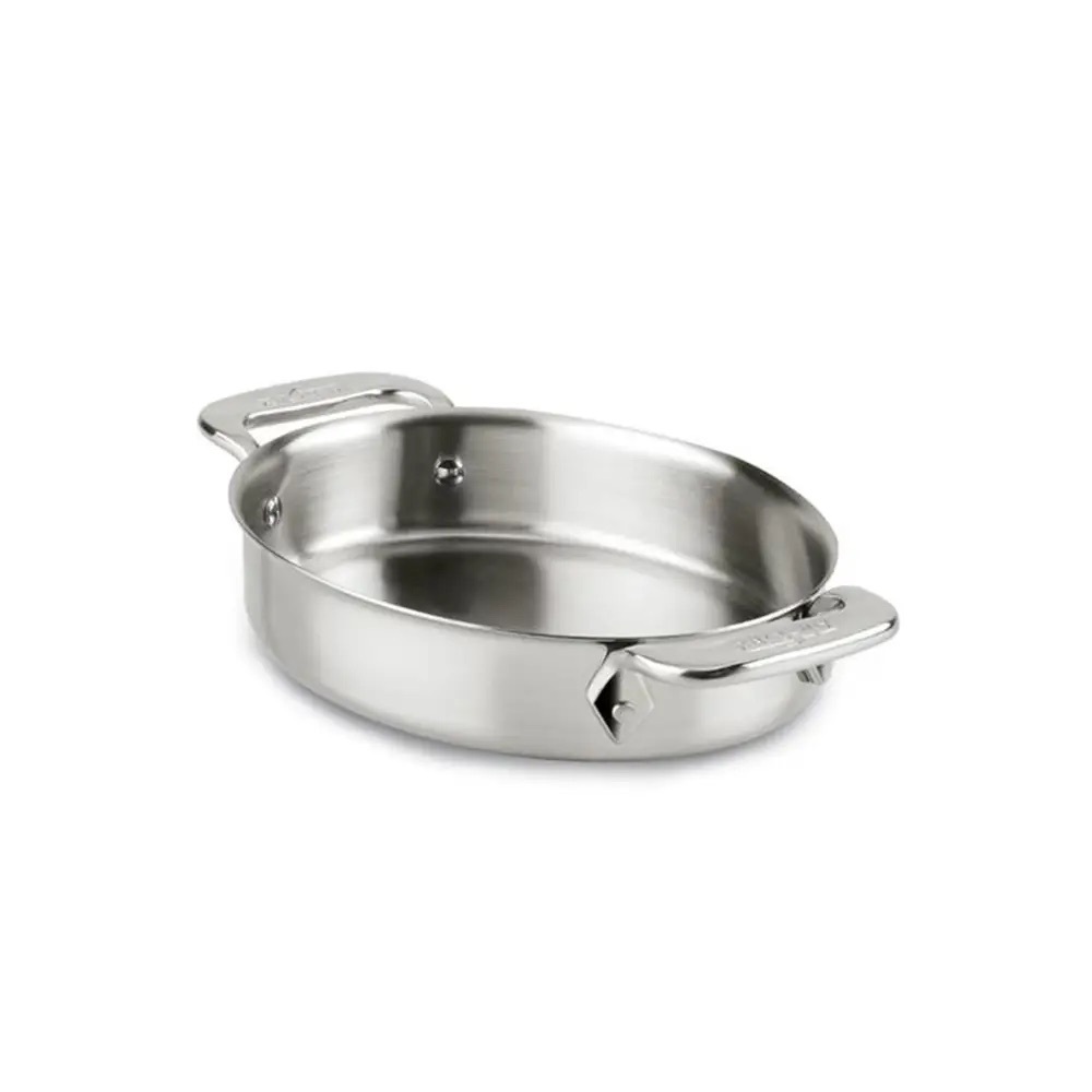 PACK OF 3 Gourmet Accessories, Stainless Steel Oval Baker, 7 inch